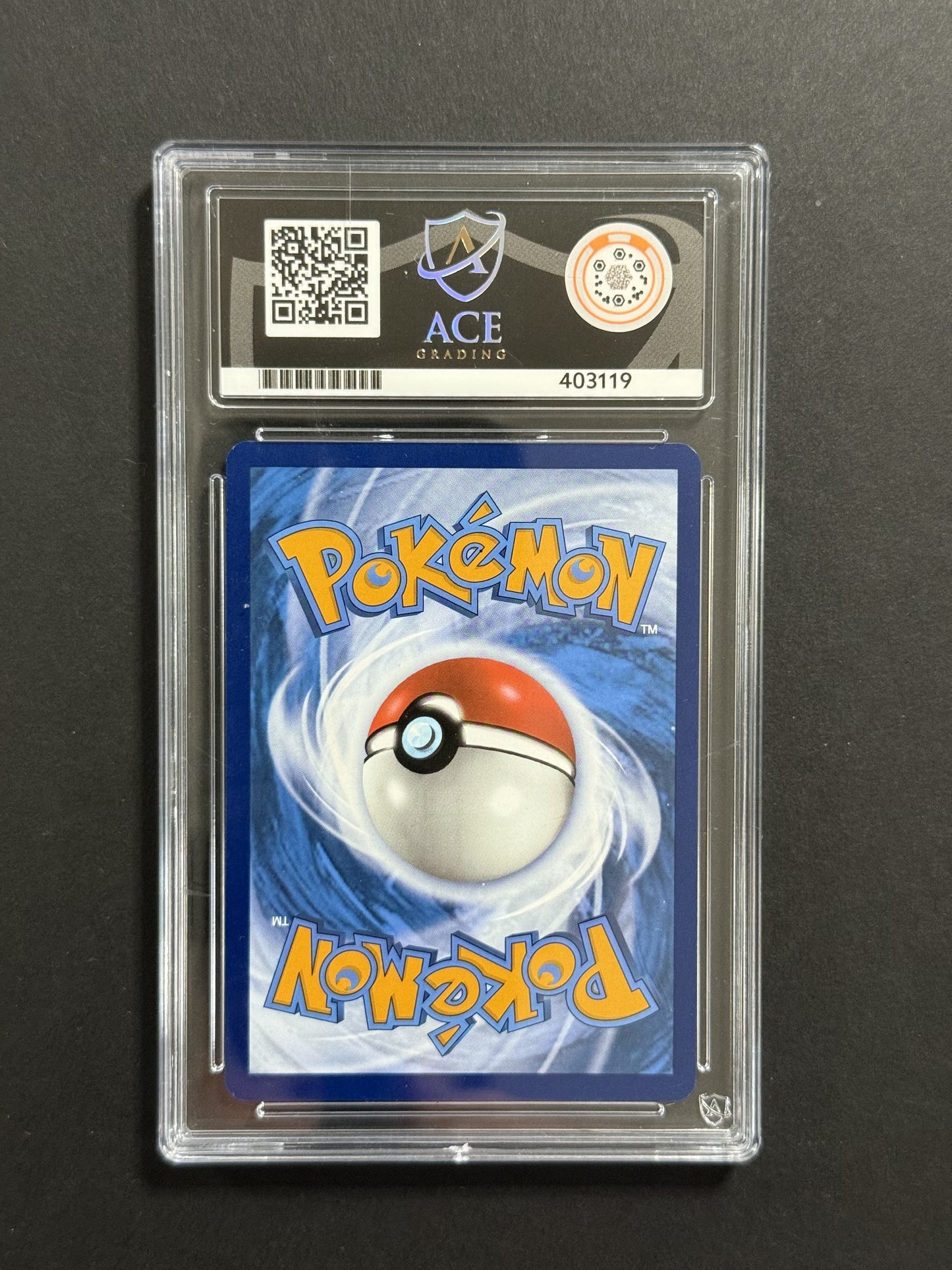 Roaring Moon ex 162/131 ACE 9 graded Pokémon card back