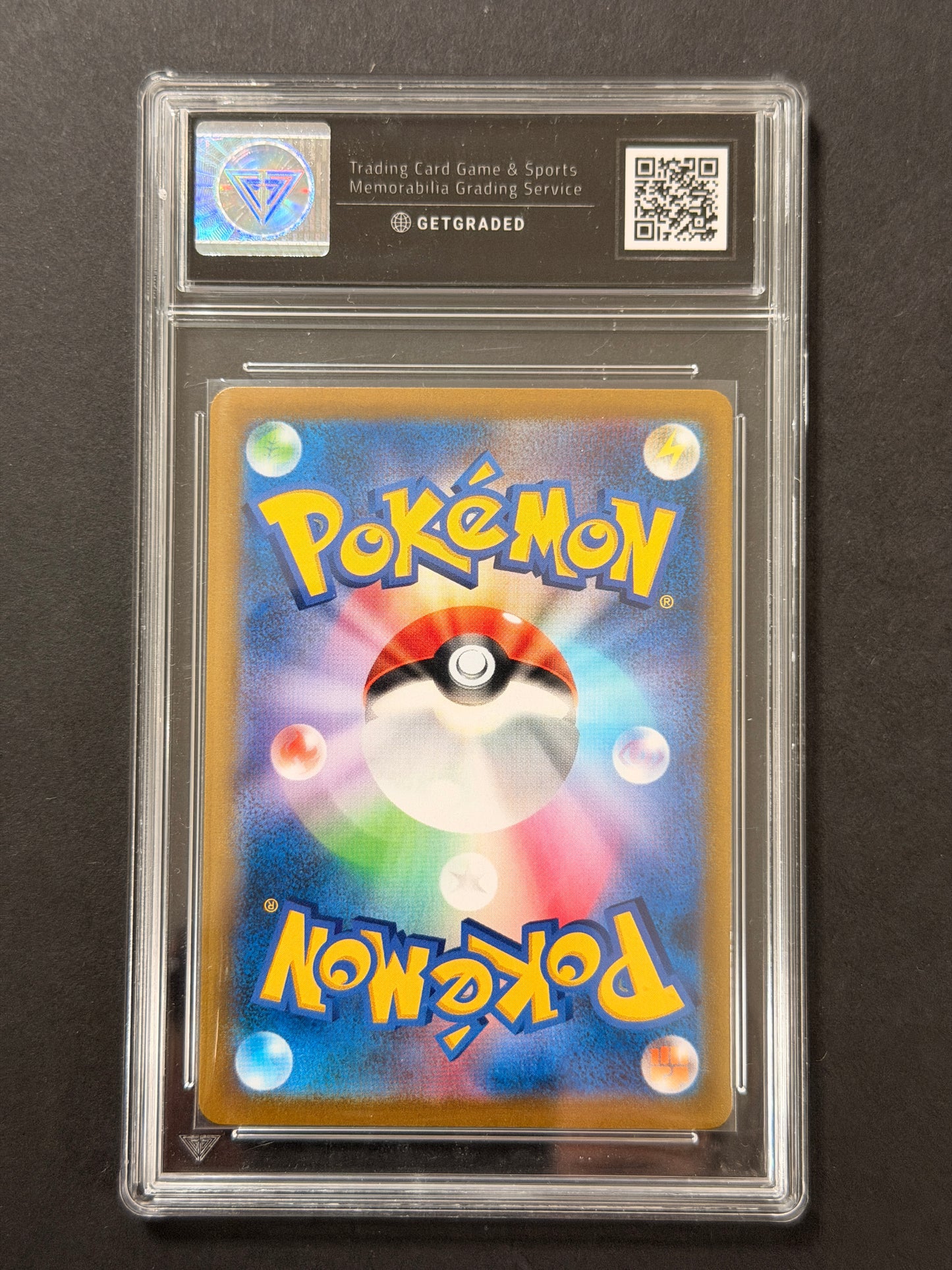 Pikachu V 045/184 GetGraded 10 graded Pokémon card back