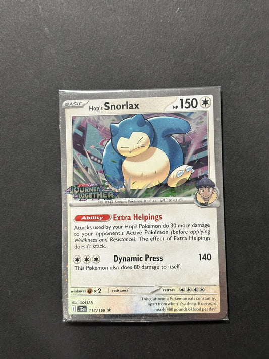 Hop's Snorlax 117 Journey Together English Pokémon card front