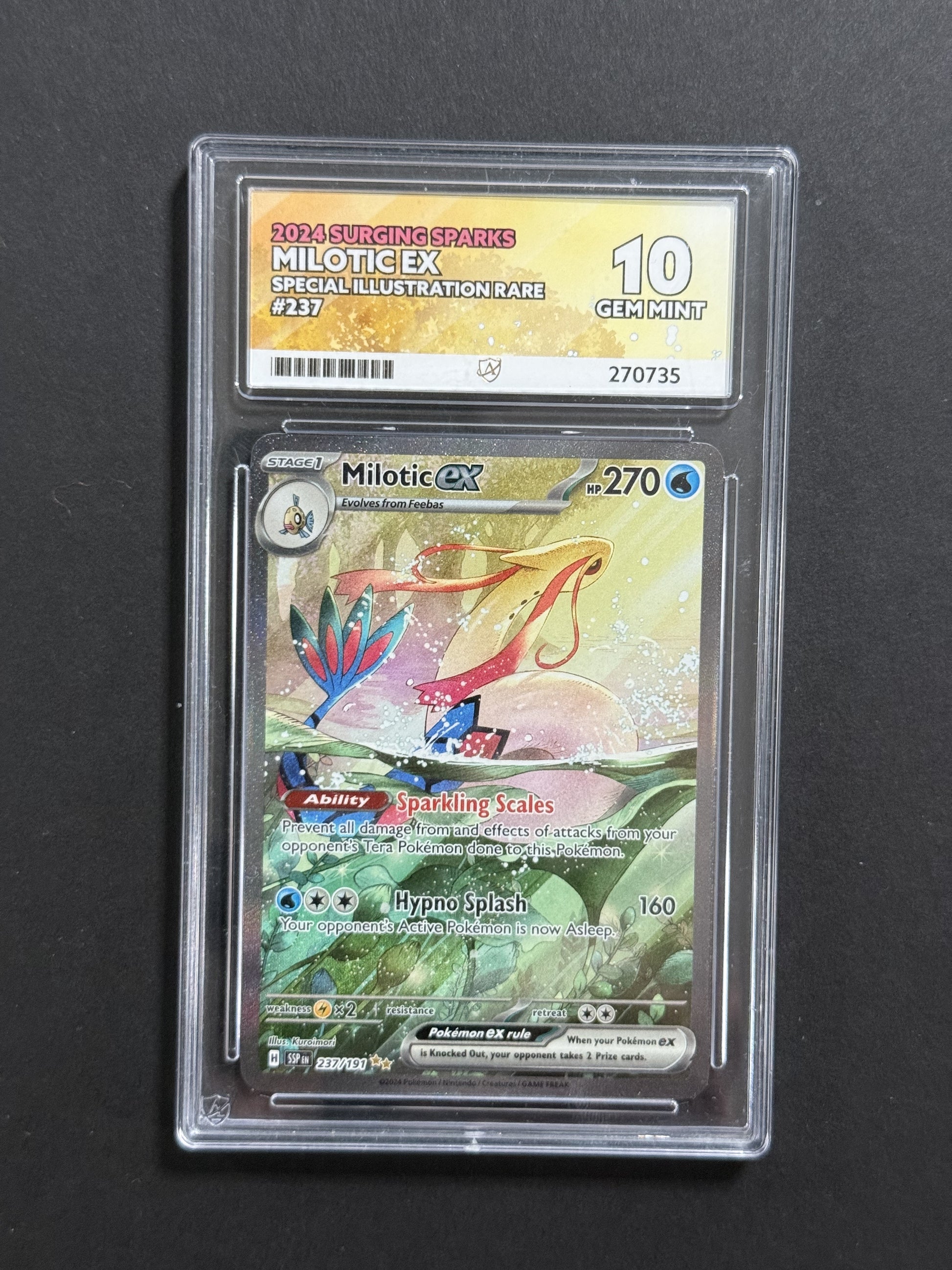 Milotic ex 237/191 ACE 10 graded Pokémon card front