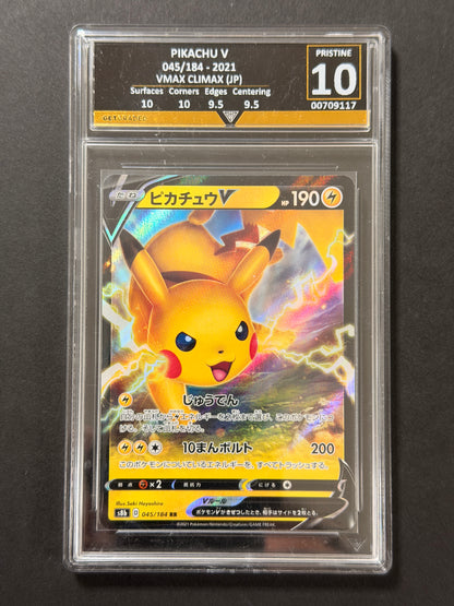 Pikachu V 045/184 GetGraded 10 graded Pokémon card front