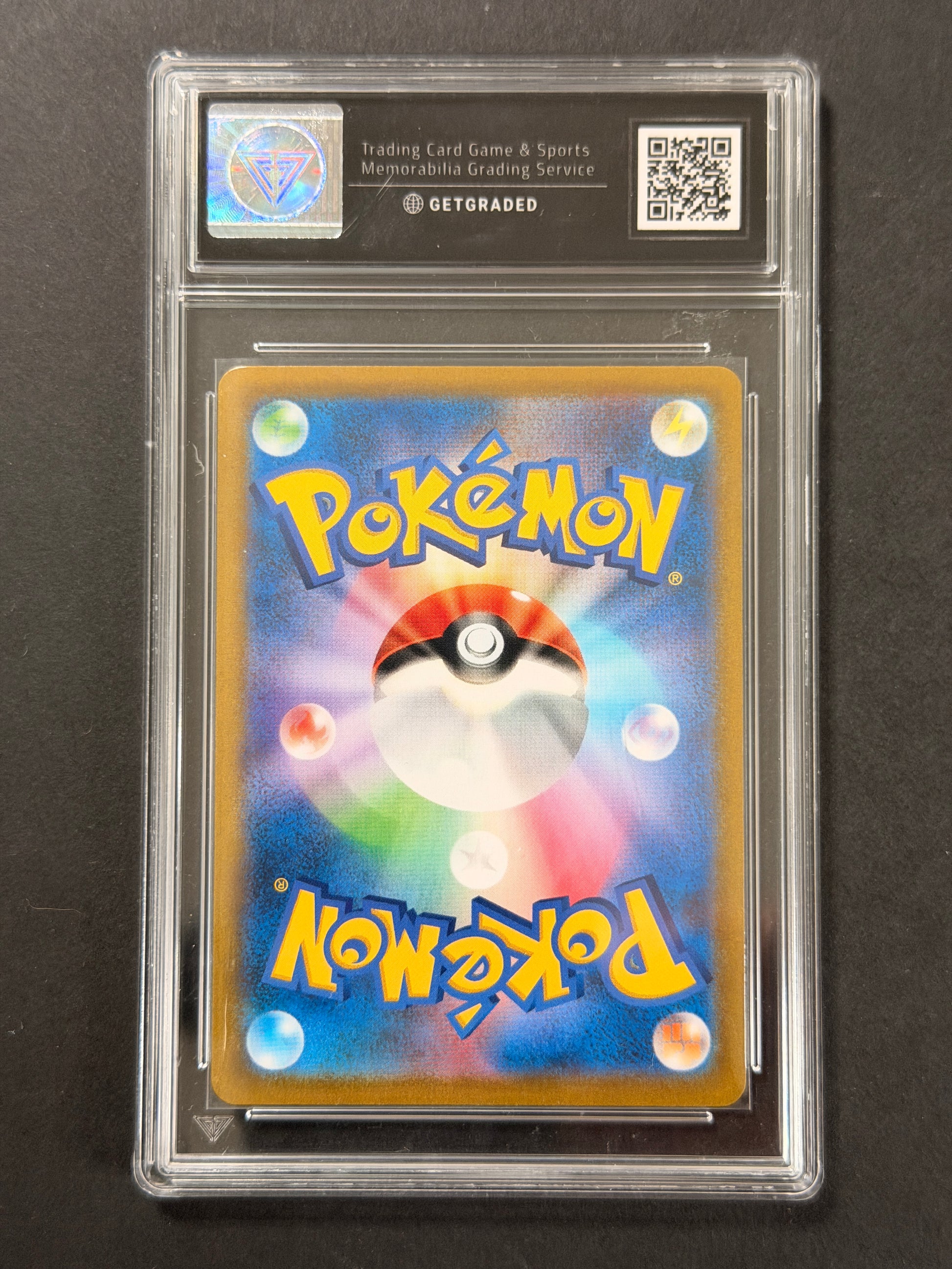 Pikachu V 045/184 GetGraded 10 graded Pokémon card back