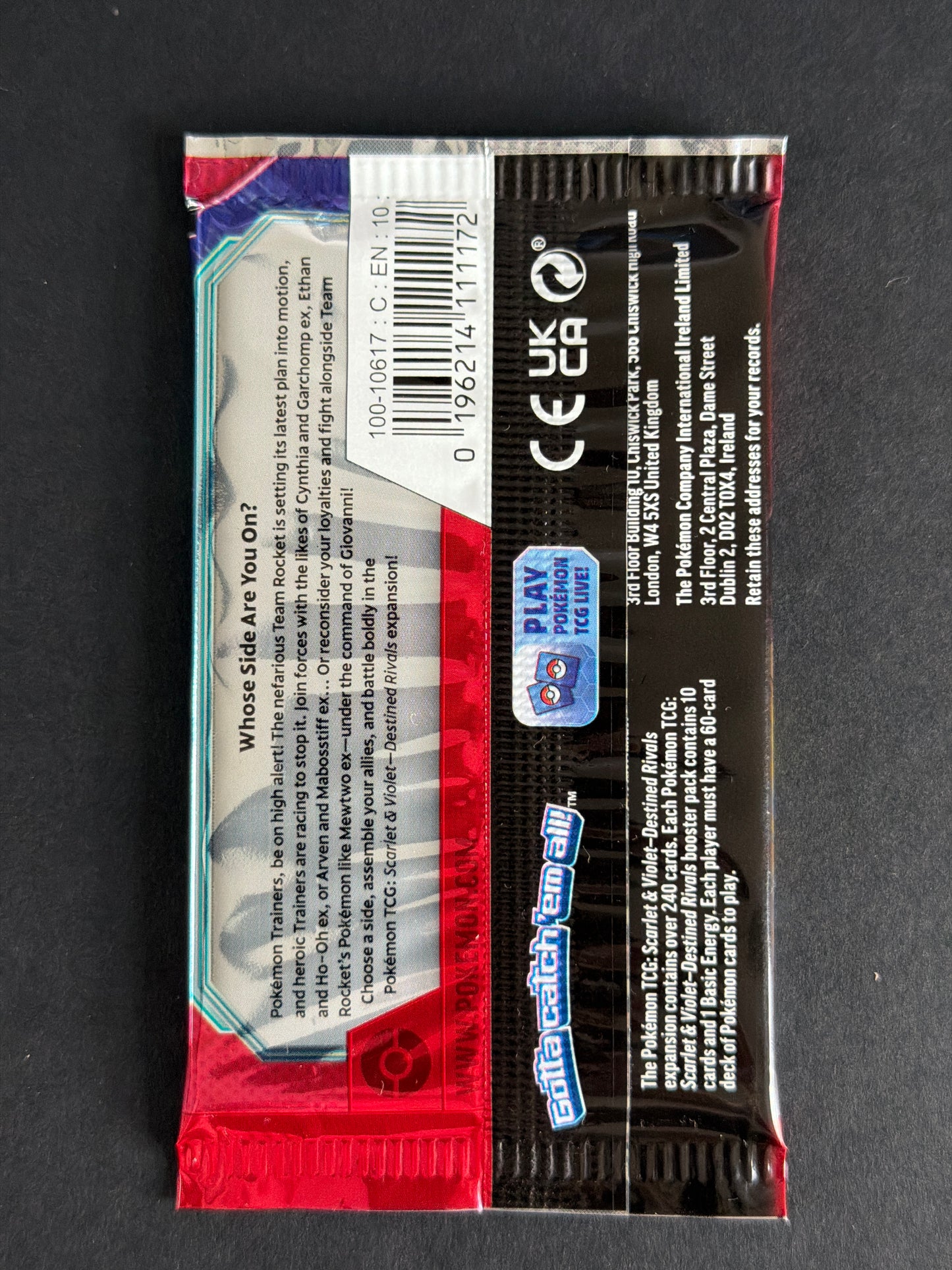 Destined Rivals Booster Pack Pokémon TCG product image 2