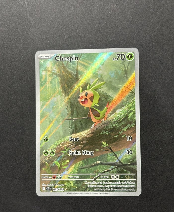 Chespin 087/086 Mega Evolution—Chaos Rising English Pokémon card front