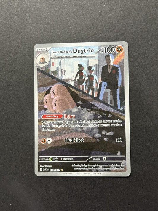Team Rocket's Dugtrio 239/217 Mega Evolution—Ascended Heroes English Pokémon card front