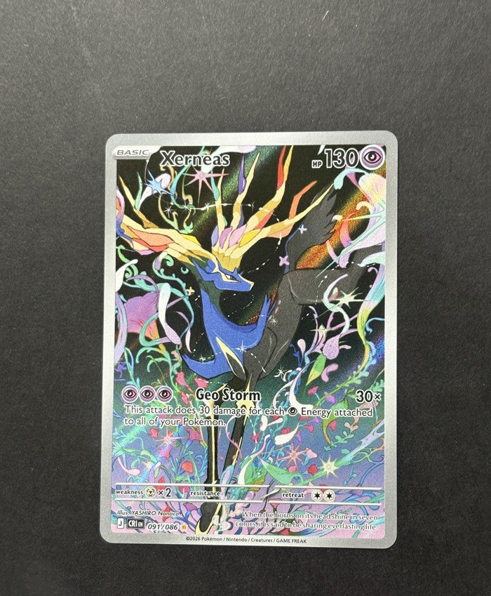 Xerneas 091/086 Mega Evolution—Chaos Rising English Pokémon card front