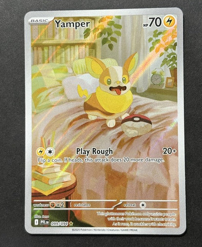 Yamper 099/094 Mega Evolution—Phantasmal Flames English Pokémon card front