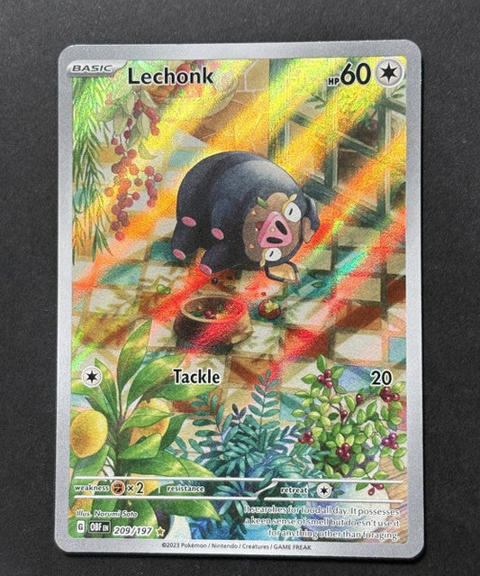 Lechonk 209/197 Obsidian Flames English Pokémon card front